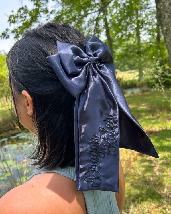 Dragon Rider Satin Hair Bow Clip - Image 6
