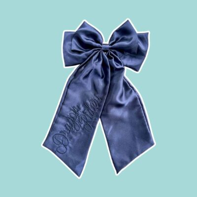 Dragon Rider Satin Hair Bow Clip