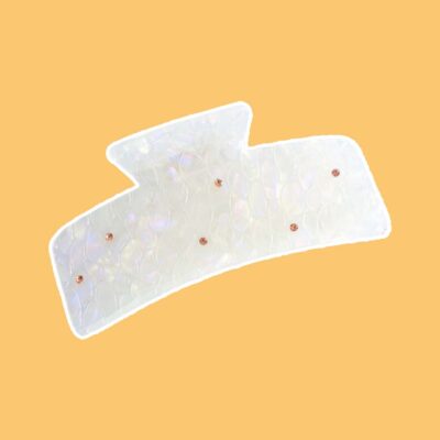 Dragon Scales Hair Claw Clip – White