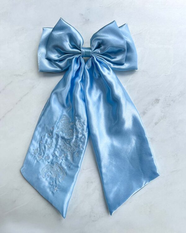 Dragon Satin Hair Bow Clip - Image 6