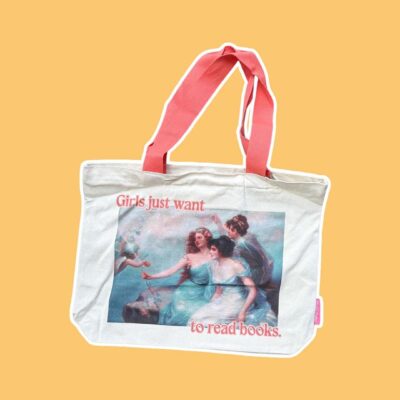 Girls Read Books Fine Art Tote Bag