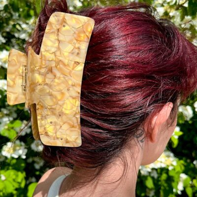 Dragon Scales XL Hair Claw Clip – Gold