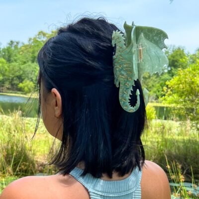 Dragon Hair Claw Clip – Green