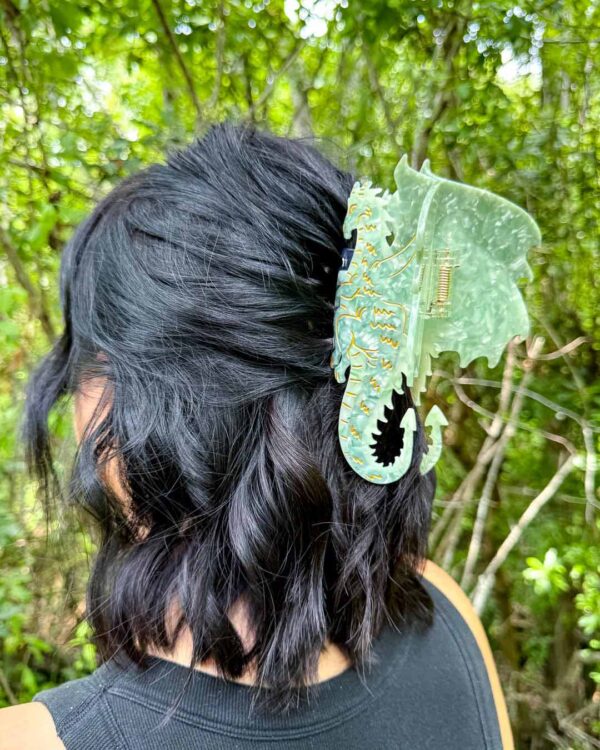 Dragon Hair Claw Clip - Green - Image 2