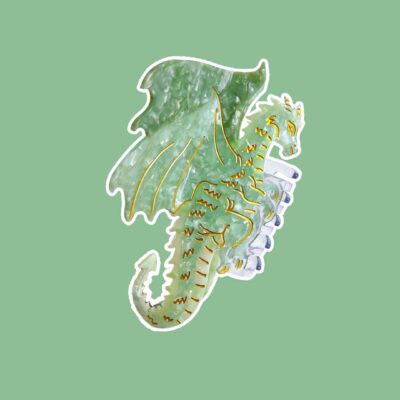 Dragon Hair Claw Clip – Green