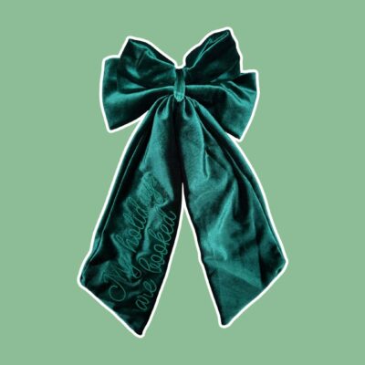 Holidays Are Booked Velvet Hair Bow Clip