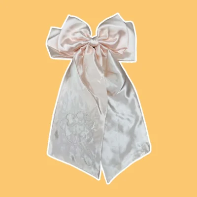 Mouse Ear Ice Cream Bar Satin Hair Bow Clip