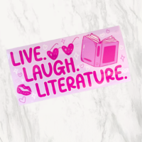 Live Laugh Literature Bumper Sticker - Image 3