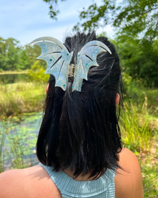 Bat Boys Claw Clip - Pastel Blue - Image 3