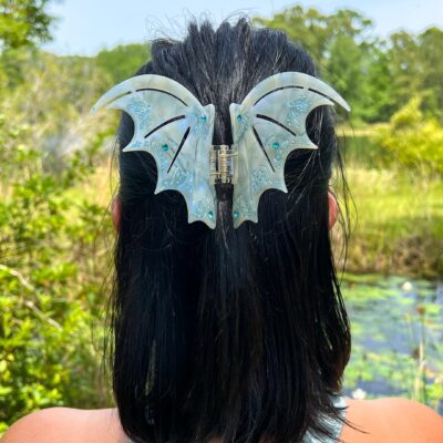 Bat Boys Claw Clip – Pastel Blue