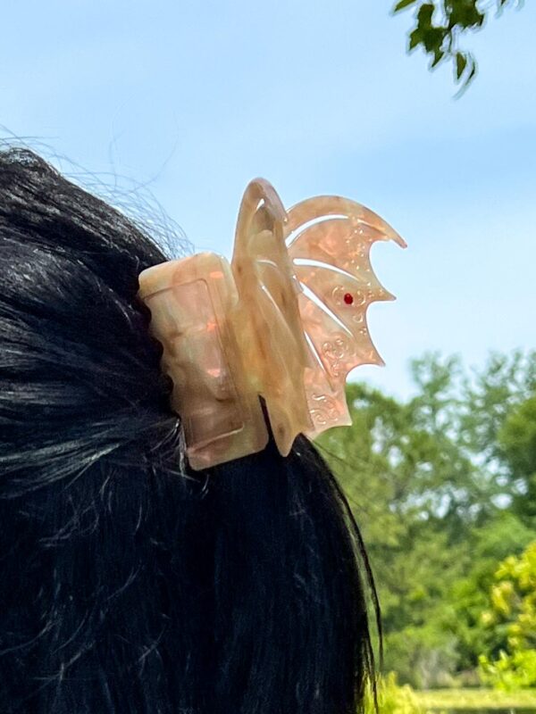 Bat Boys Claw Clip - Pastel Red - Image 5