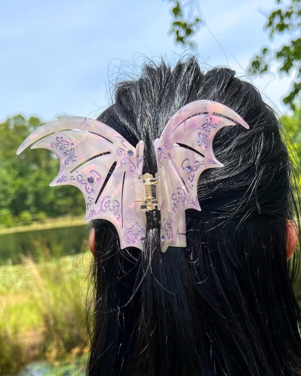 Bat Boys Claw Clip - Pastel Violet - Image 3