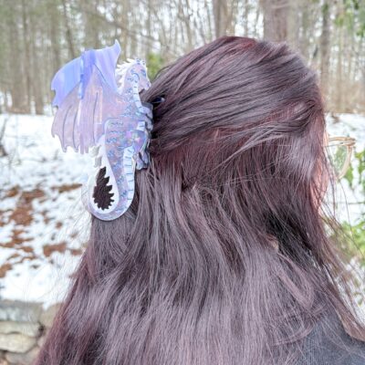 Dragon Hair Claw Clip – Purple