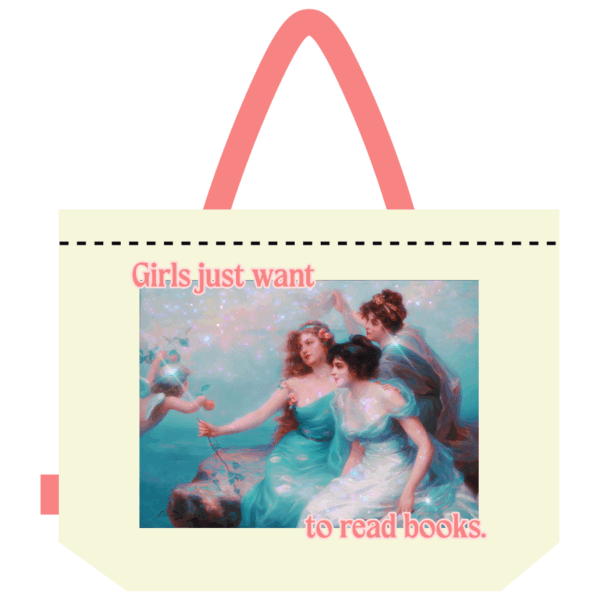 Girls Read Books Fine Art Tote Bag