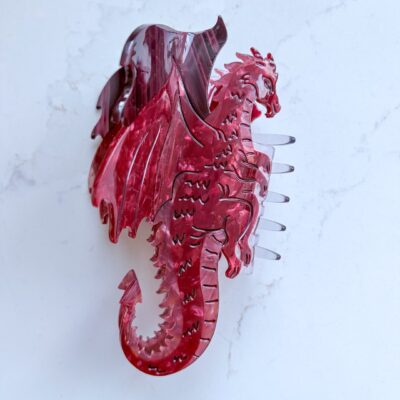 Dragon Hair Claw Clip – Red