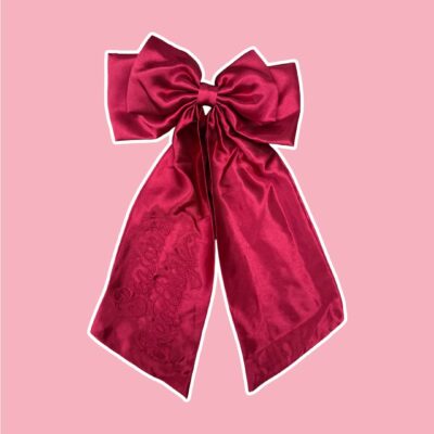 Season’s Readings Satin Hair Bow Clip