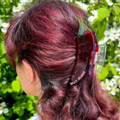 Spicy Reader Clear Hair Claw Clip