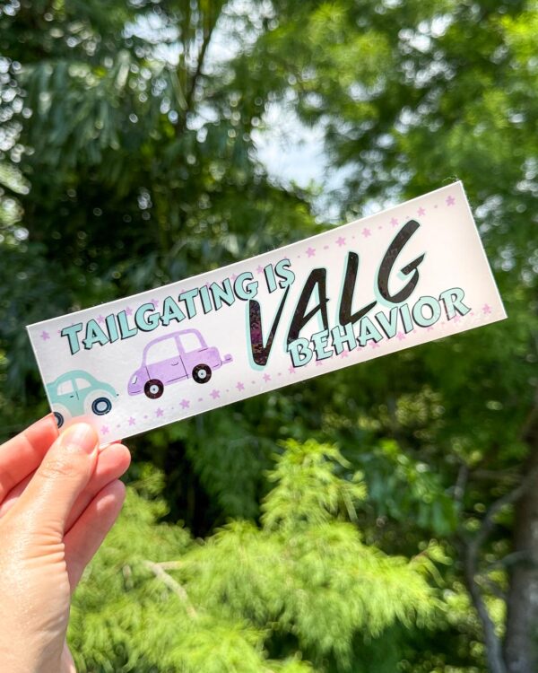 Tailgating is Valg Behavior Bumper Sticker - Image 2