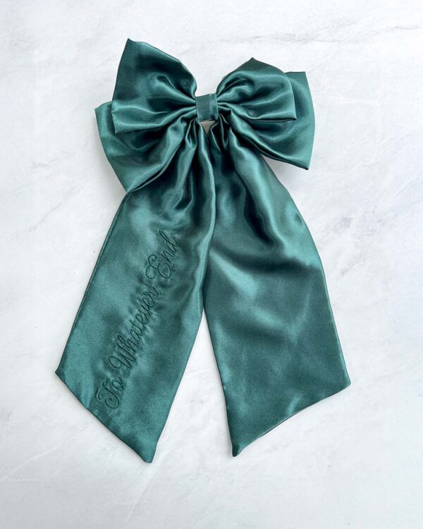 To Whatever End Satin Hair Bow Clip - Image 5