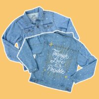 Through Love All is Possible Embroidered Jean Jacket